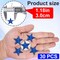 30pcs Blue Star Iron-On Patches – Embroidered Sew-On Fabric Appliques for Hats, Jackets, Clothes, Backpacks, DIY Decor & Repair, 1 Inch